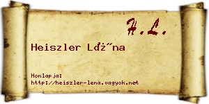 Heiszler Léna névjegykártya